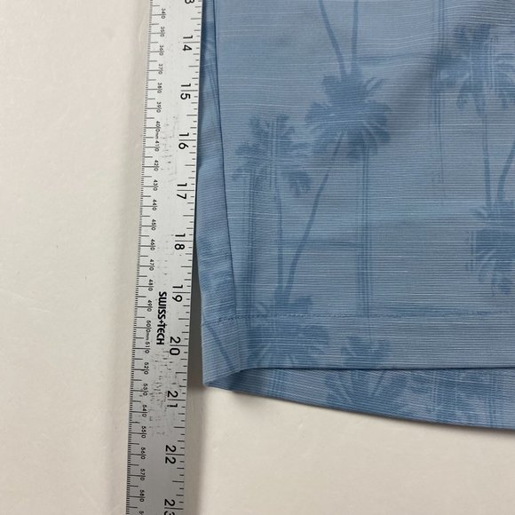 NWT Travis Mathew Smooth Talker Shorts Mens Size 38 Blue Golf Flat Front Stretch - Picture 13 of 15